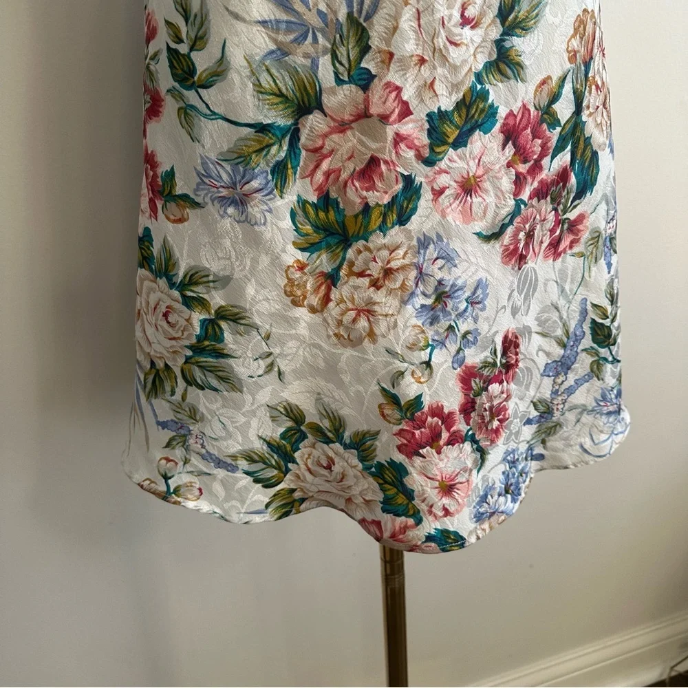 Vintage Y2K Womens Floral Fairy Grunge Romantic Coquette‎ Mini Slip Dress Small